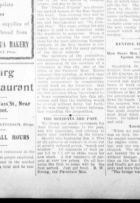 Evening News, January 14,1910, oregonnews.uoregon.edu