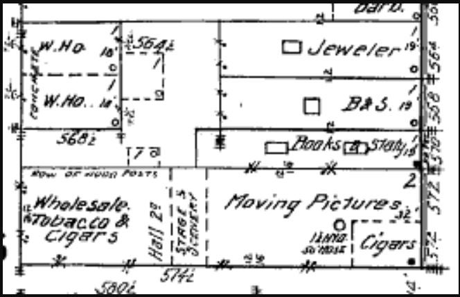 Map of 572 Willamette St., Eugene, Oregon, 1912.