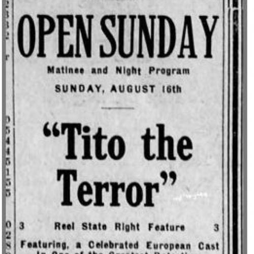 Bell Theatre ad, Aug. 15, 1914