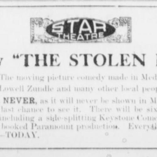 Ad for "The Stolen Pie," 1916