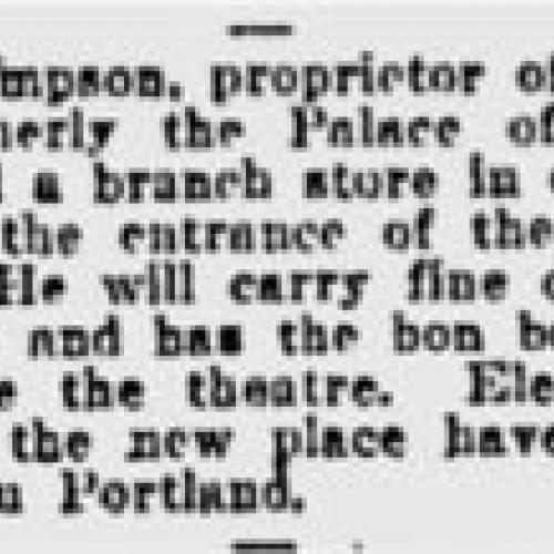 Rex Theatre news item, Eugene Guard, 1912