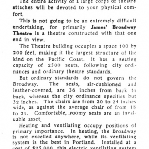 Broadway Theatre Chats, advertisement, The Oregon Daily Journal, December 18, 1916: 2. oregonnews.uoregon.edu