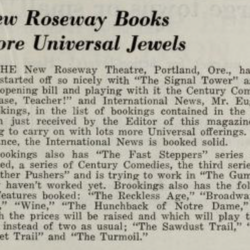 Universal Weekly Vol. 20, No.16, 1923-1925, p. 17. Lantern media history digital library