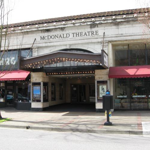 The exterior of the McDonald Theater