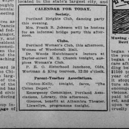 Morning Oregonian, 27 Feb, 1914. 