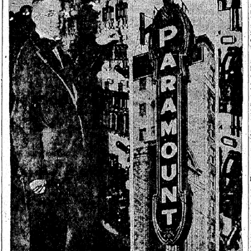The Morning Oregonian paper shared a picture of the new Paramount Picture sign mounted outside the theater. The largest theater sign in Portland.