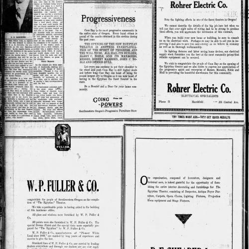 newspaper clipping describing the organ