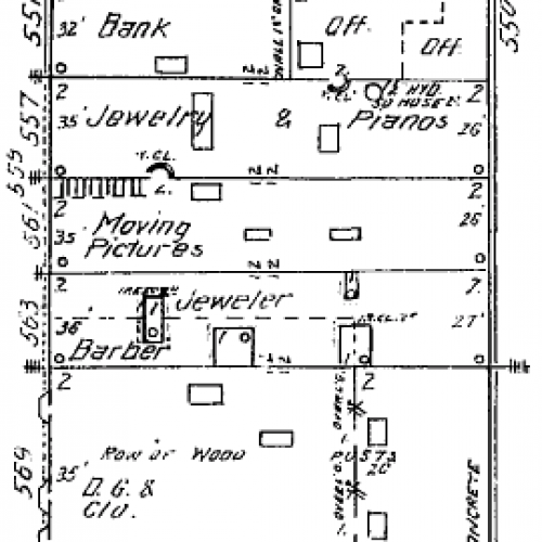 Sanborn Map of 561 Willamette St., Eugene, Oregon, 1912