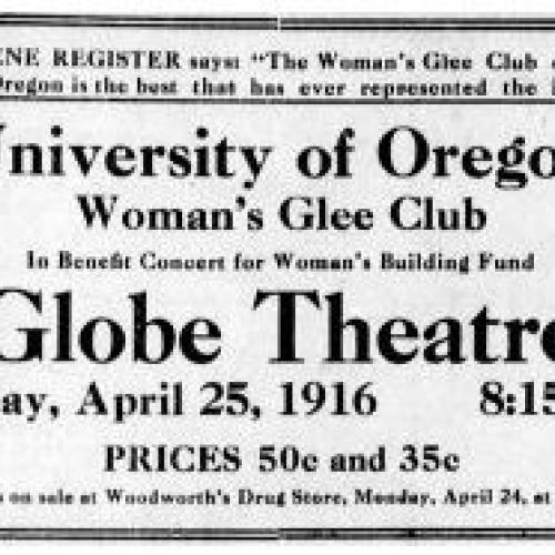 UO Glee Club at the Globe, 1916