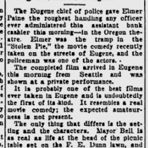 Savoy theater news item, 1915