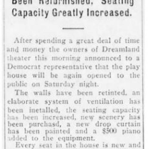 Dreamland opens under new management, 1913