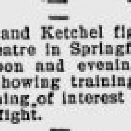 Boxing films at the Electric Theatre, 1910