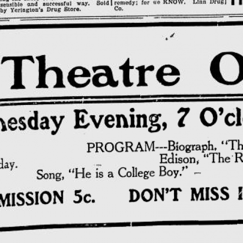 Shell Theatre opens, 1910