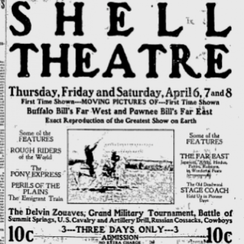 Variety programming at the Shell Theatre, 1911.