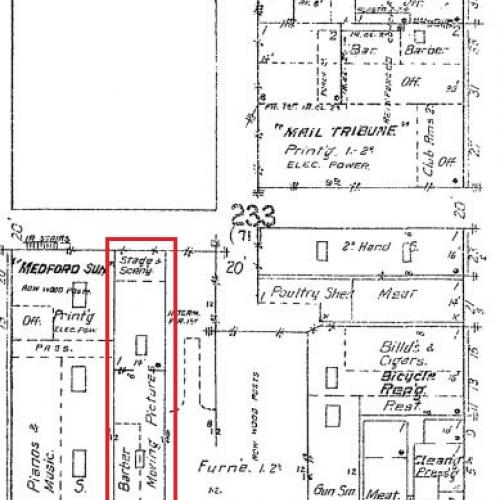 Sanborn Fire Insurance Map of Empire theater location 