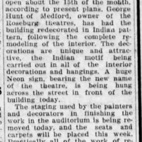 Antlers theater is closed, 1930