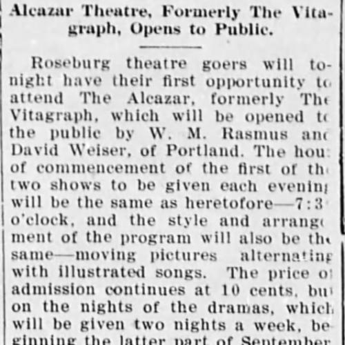 Vitagraph reopened as the Alcazar, 1908