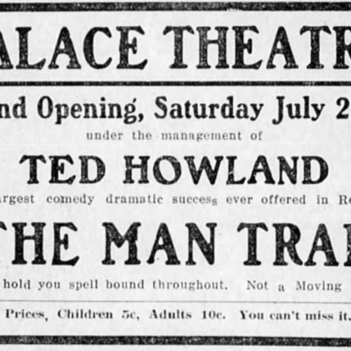 Ownership changes at the Palace theater, 1916