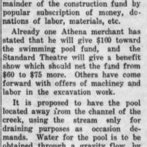 The Athena Press, Feb. 17, 1928, p. 1. Historic Oregon Newspaper.