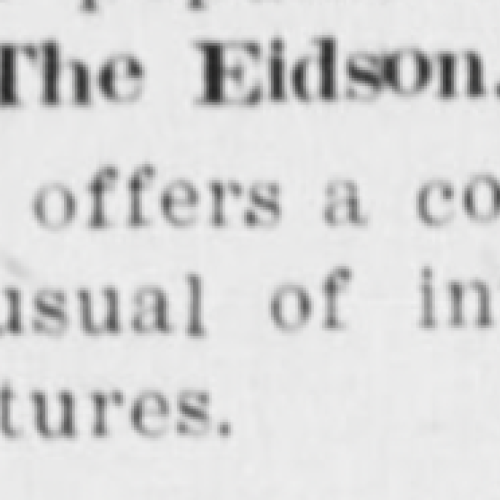 Advertisement for the Eidson Theater