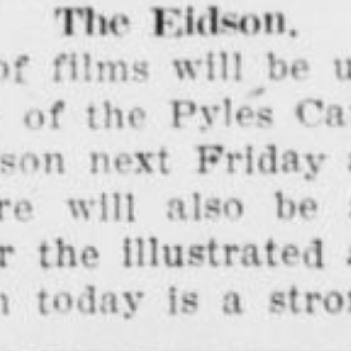 Pyle Cameragraph and Eidson theater presenting a mile of film over the weekend