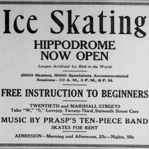 Ad for the opening of the Hippodrome.