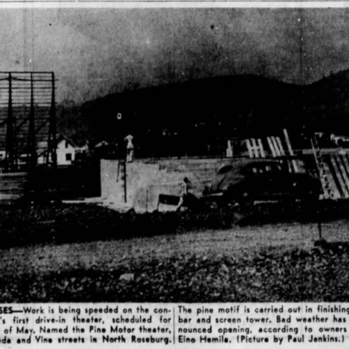Initial construction of the drive-ins.